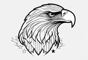 usa with eagle tattoo idea