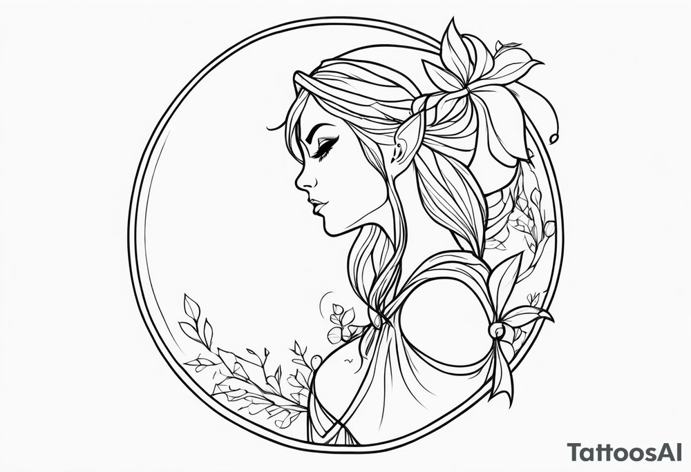 Whimsical Elf tattoo idea