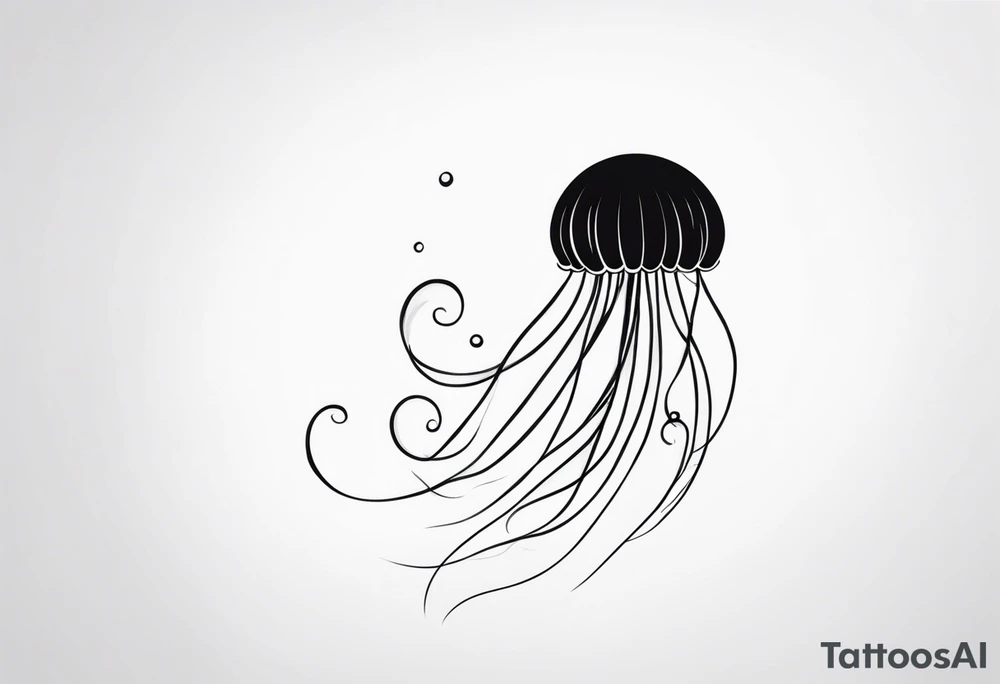 Small jellyfish tattoo idea