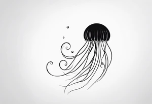Small jellyfish tattoo idea