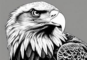 majestic eagle tattoo idea