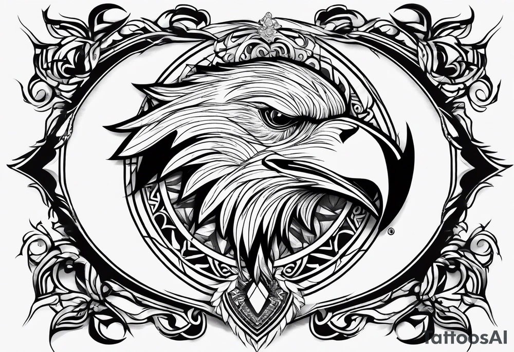 Raven wolf tattoo idea