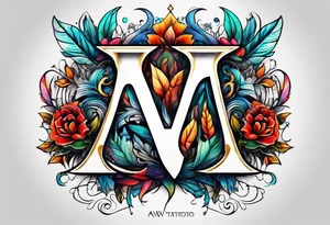 the letters A W R tattoo idea