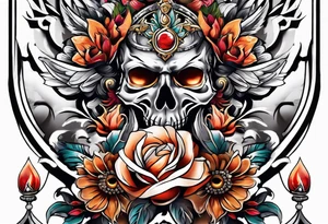 Forearm sleeve spirituality tattoo idea