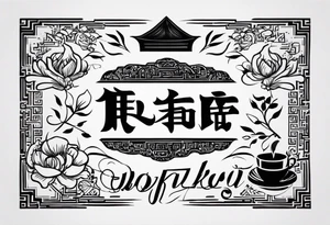 I want a design using this: 付佳茵 tattoo idea