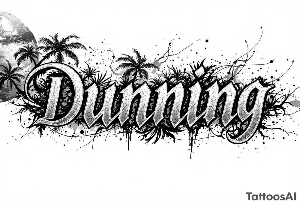 Dunning, Romanian theme with palm trees,sun, tattoo idea