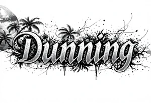 Dunning, Romanian theme with palm trees,sun, tattoo idea