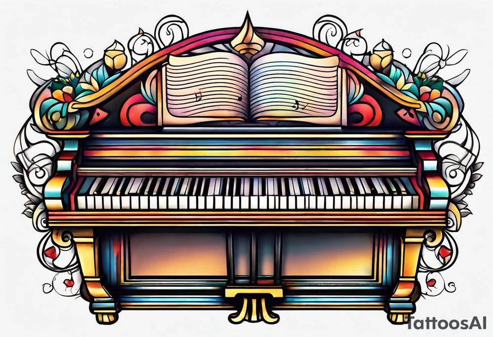 MUSIC LIFE FAMILY PIANO tattoo idea