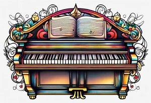 MUSIC LIFE FAMILY PIANO tattoo idea