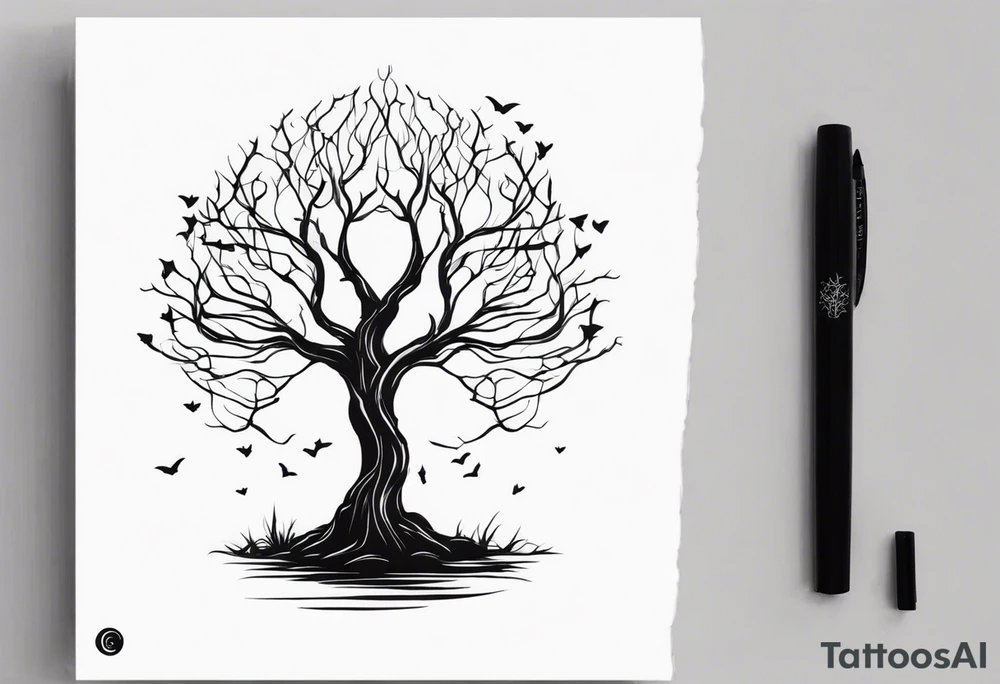 Creepy Tree tattoo idea