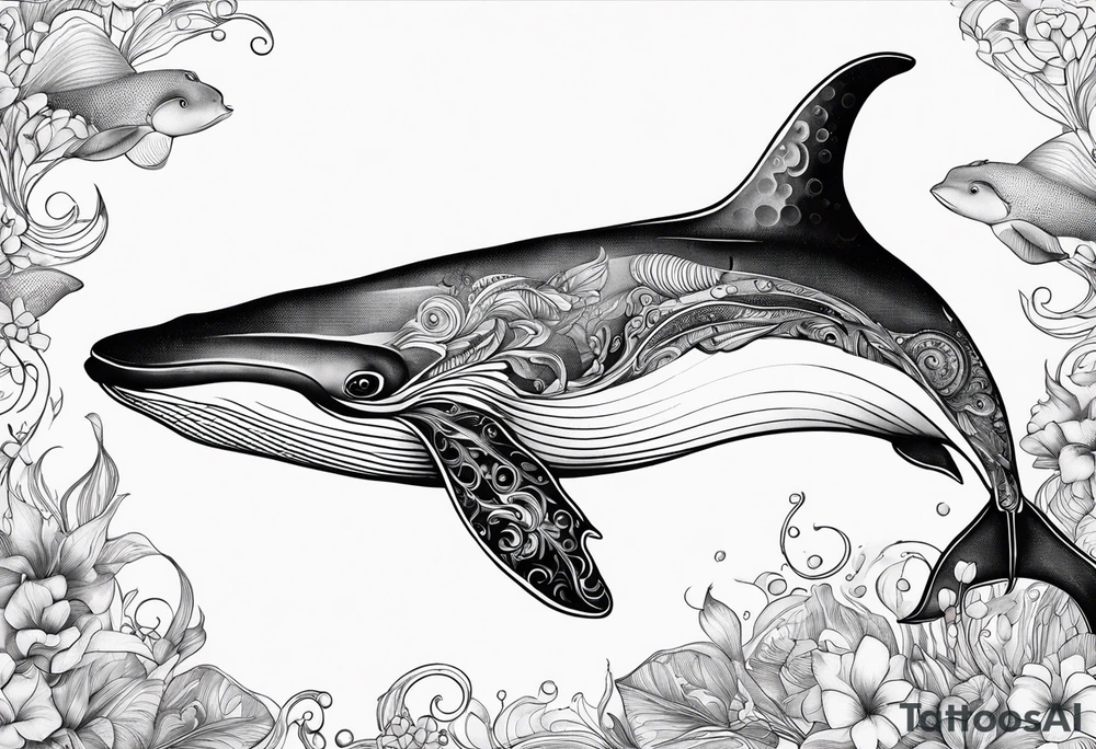 whale fish tattoo idea