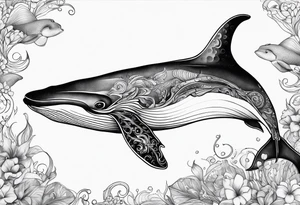 whale fish tattoo idea