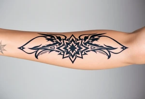 arawak indo tribe tribal half arm sleeve tattoo idea