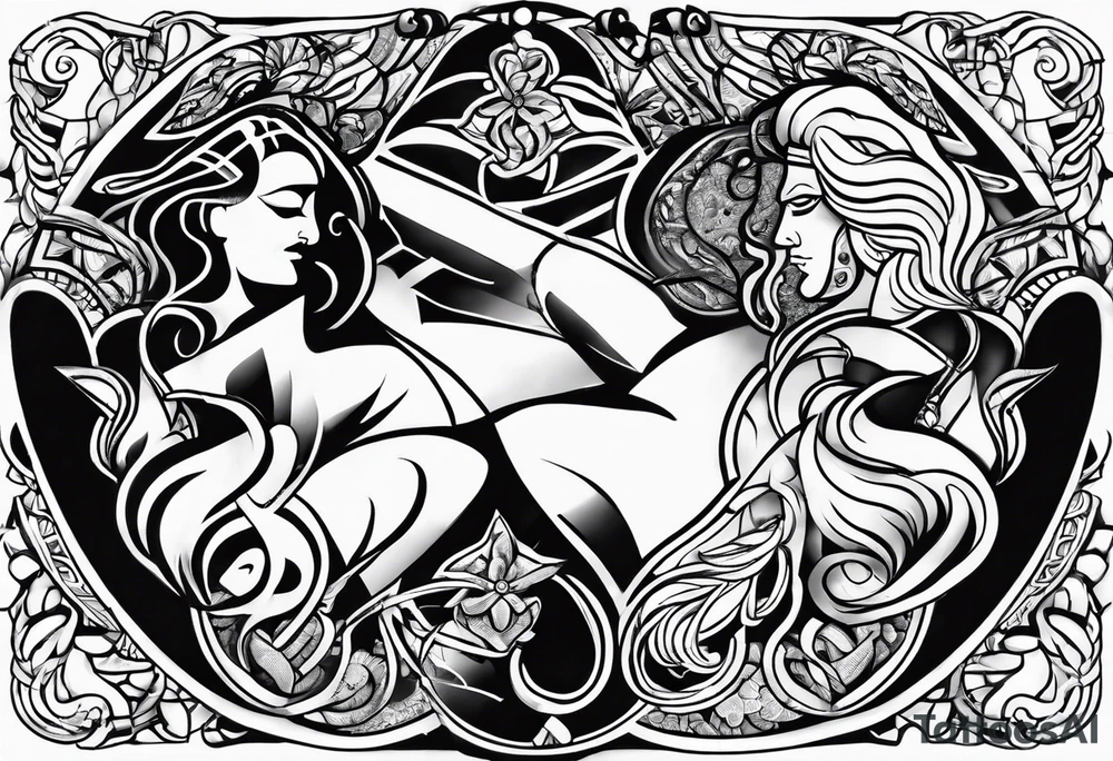 Wrestling and brain and scorpio tattoo idea