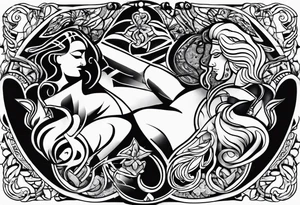 Wrestling and brain and scorpio tattoo idea
