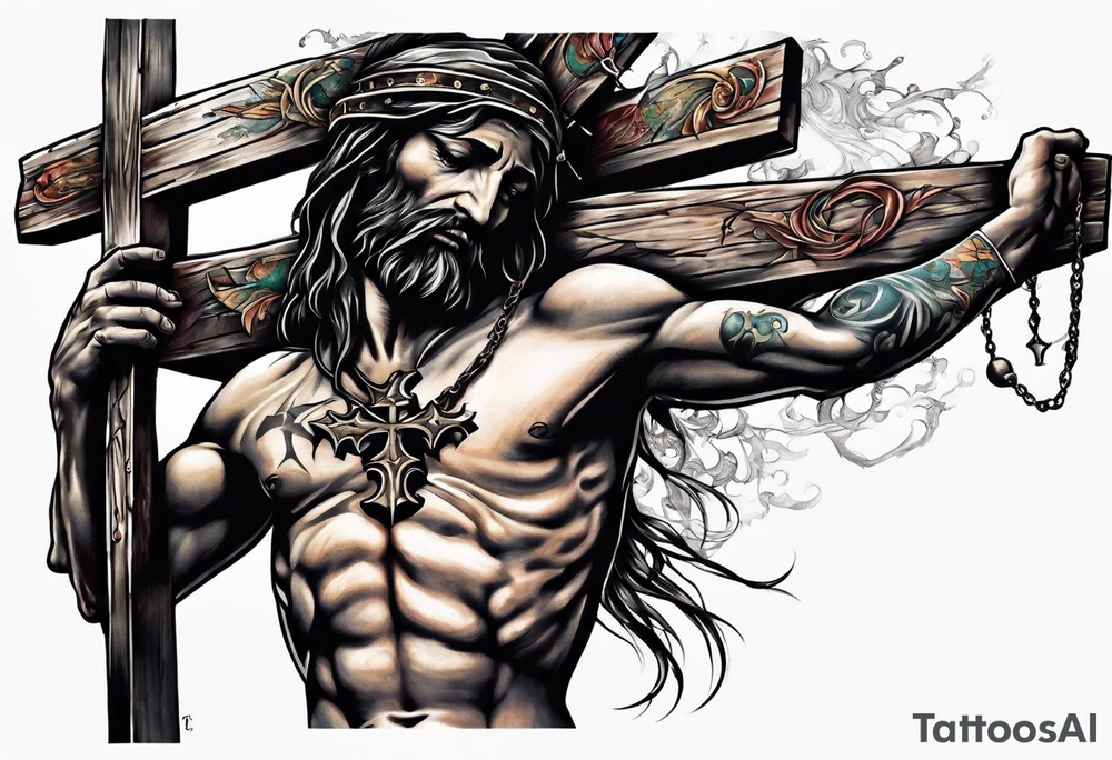 beggar reaching for the cross tattoo idea