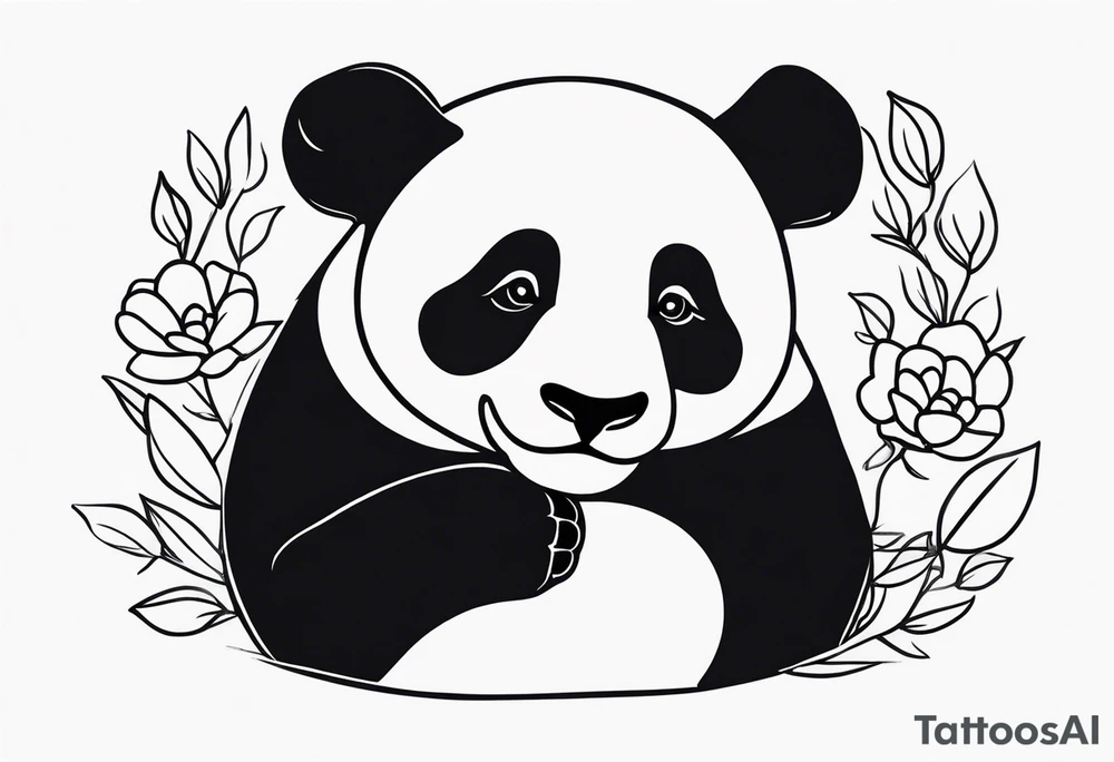 Two Pandas in Love tattoo idea