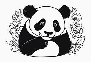 Two Pandas in Love tattoo idea
