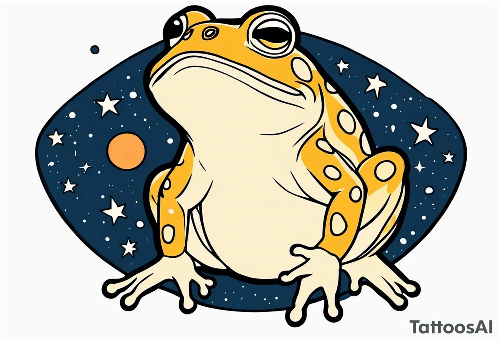 Toad pointing at space tattoo idea