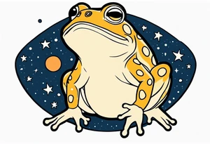 Toad pointing at space tattoo idea