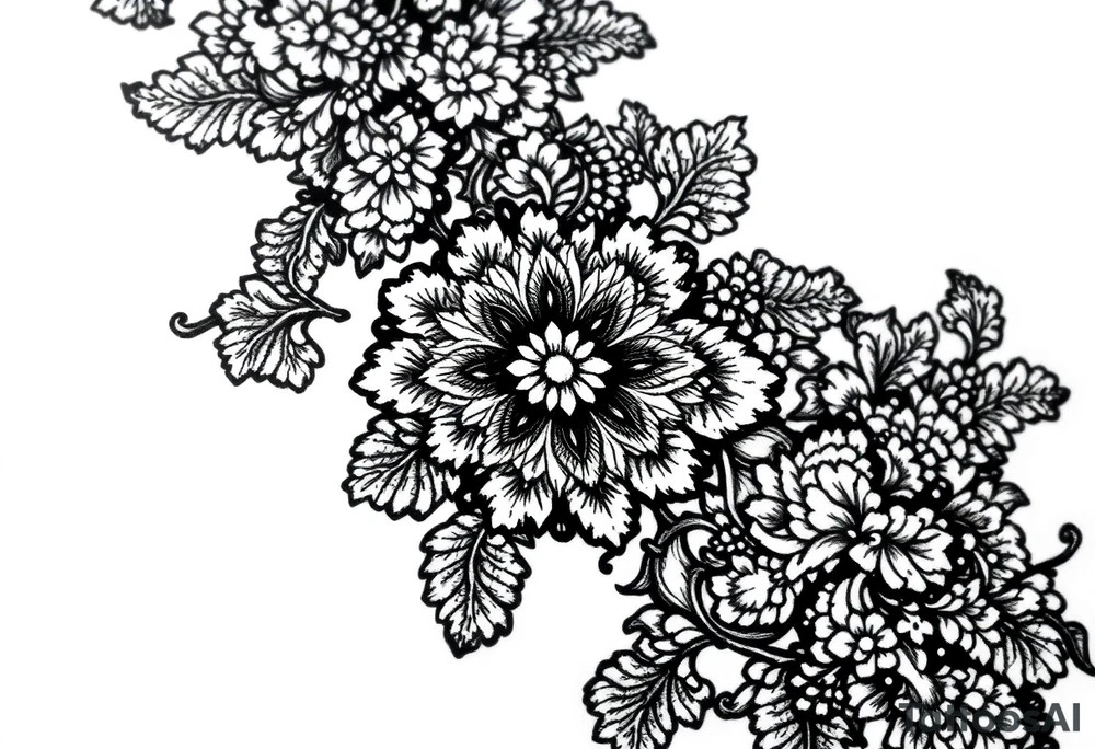 Lace pattern tattoo idea