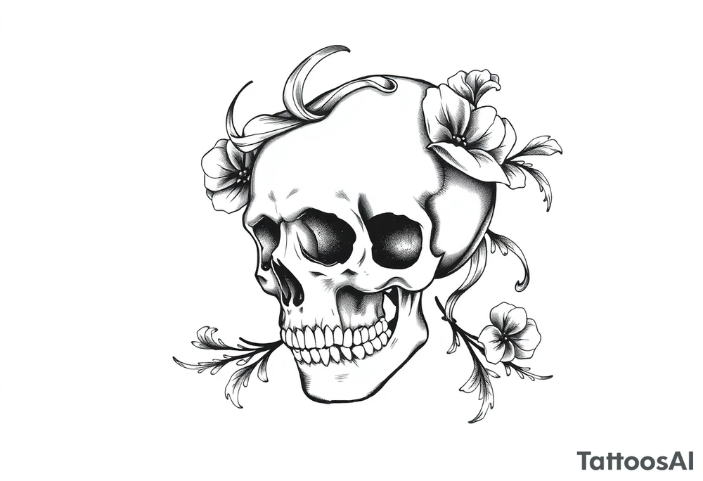 Beauty, Gothic, skull tattoo idea