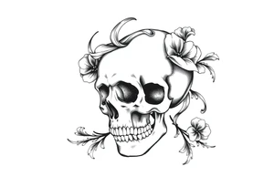 Beauty, Gothic, skull tattoo idea