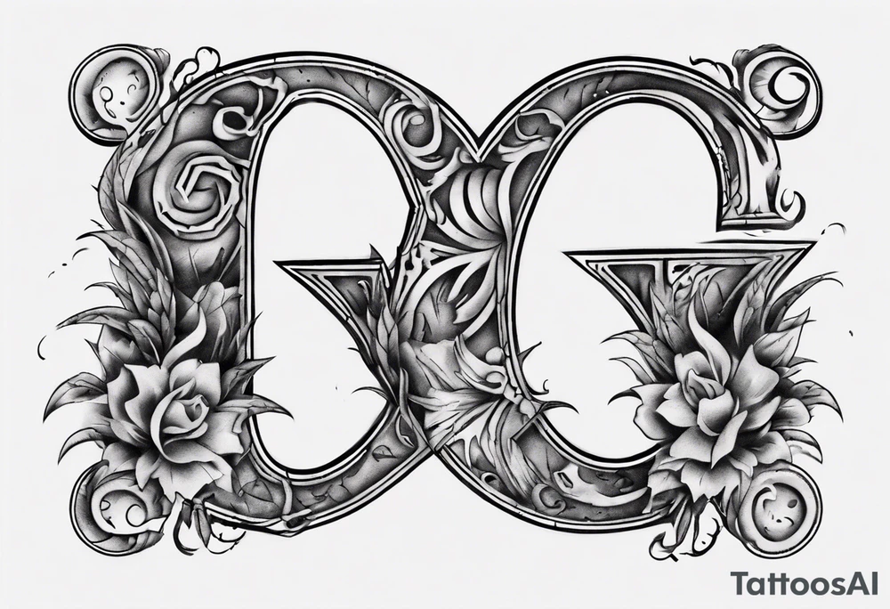 Stone with letter g, cool tattoo idea