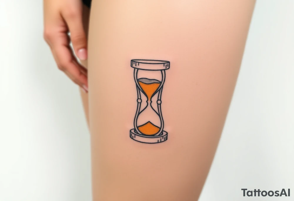 Wood hourglass tattoo idea