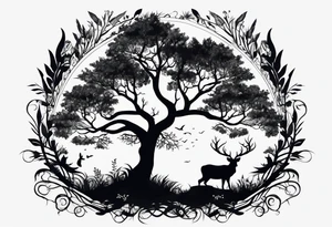 Bäume silhouette tattoo idea