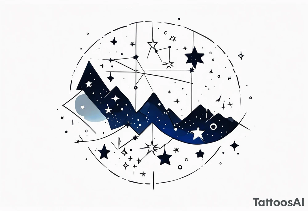 Constellation 🌌 with stars tattoo idea