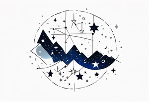 Constellation 🌌 with stars tattoo idea