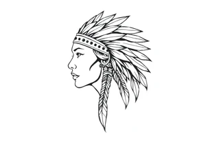 Native American female tattoo idea