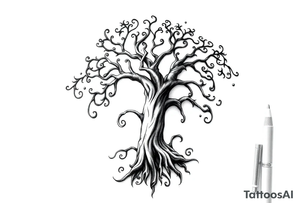 Irish shoulder tattoo, that is non-religious and has a Celtic tree tattoo idea