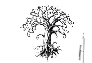 Irish shoulder tattoo, that is non-religious and has a Celtic tree tattoo idea