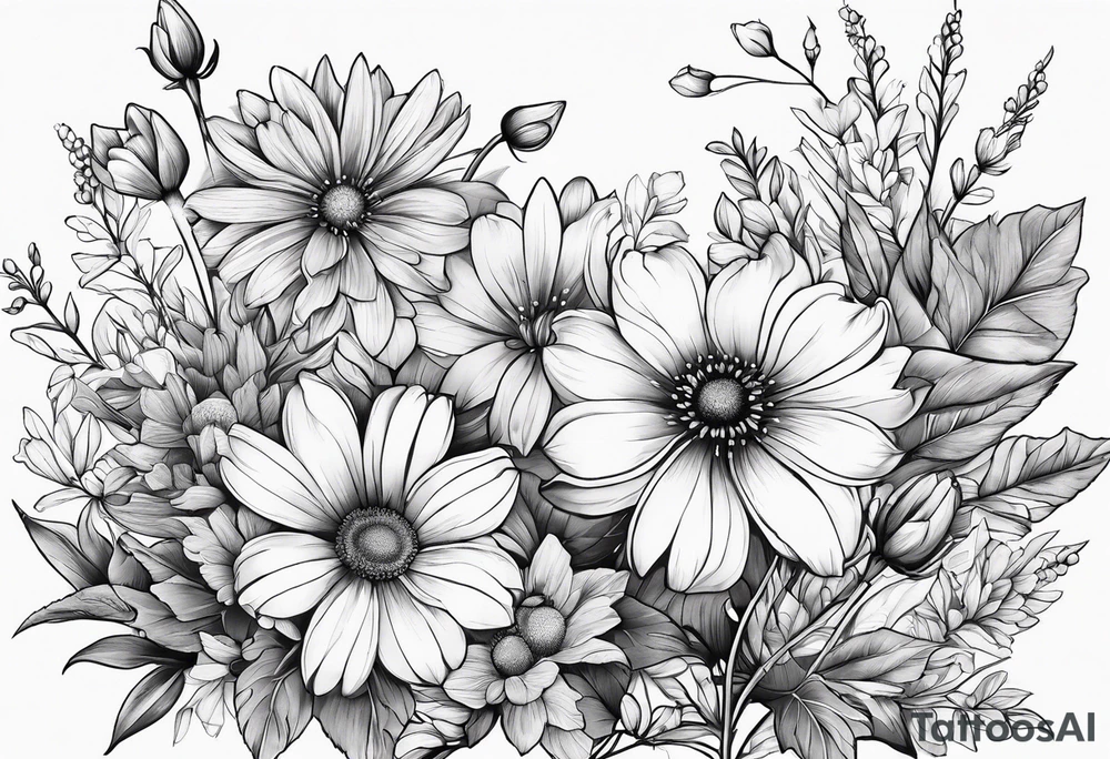 Wildflowers, forearm tattoo idea