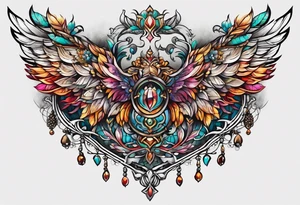 Full sternum tattoo tattoo idea