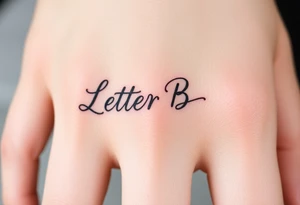 Letter B cursive tattoo idea