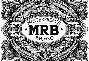 letters: "MRBG" underlined, equally separated
simple, clear, plain, unadorned, no background tattoo idea