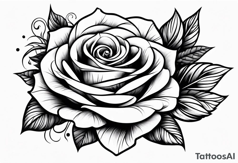 a rose tattoo idea