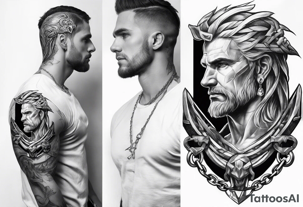 Prometheus in chains spine tattoo tattoo idea