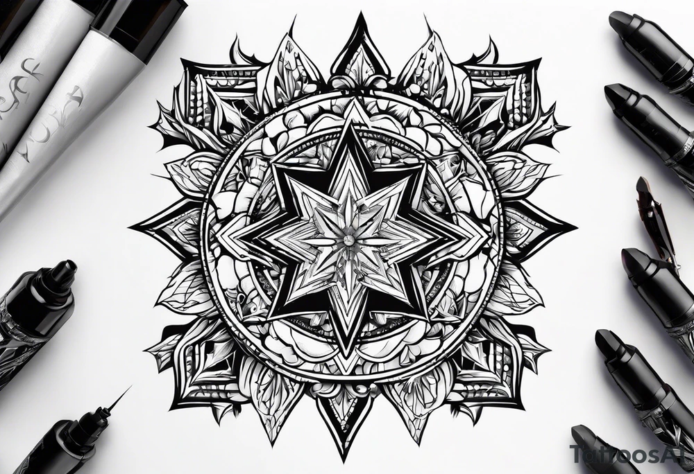 graphics, theme of stars tattoo idea