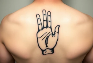 Buddha hand making 'like' gesture. Thumbprint is a social media logo. Dotwork style, black ink, 7cm. tattoo idea