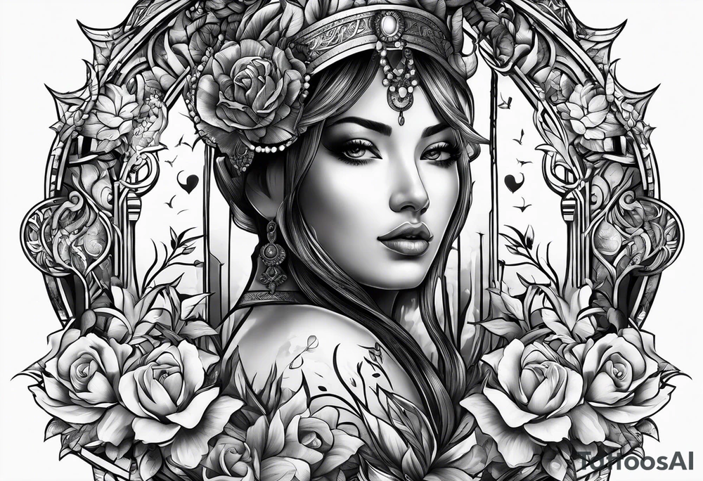 Memorial tattoo for someone who loved painting and drawing tattoo idea