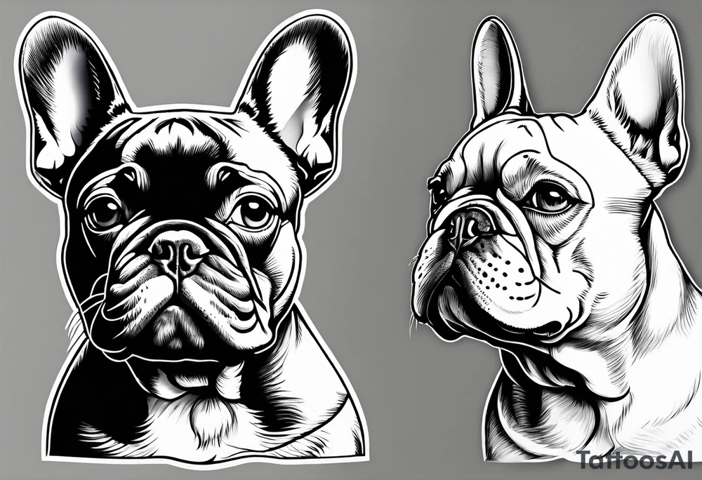 French bulldog tattoo idea
