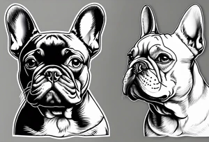 French bulldog tattoo idea