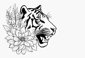 chili pepper, tiger, flowers tattoo idea