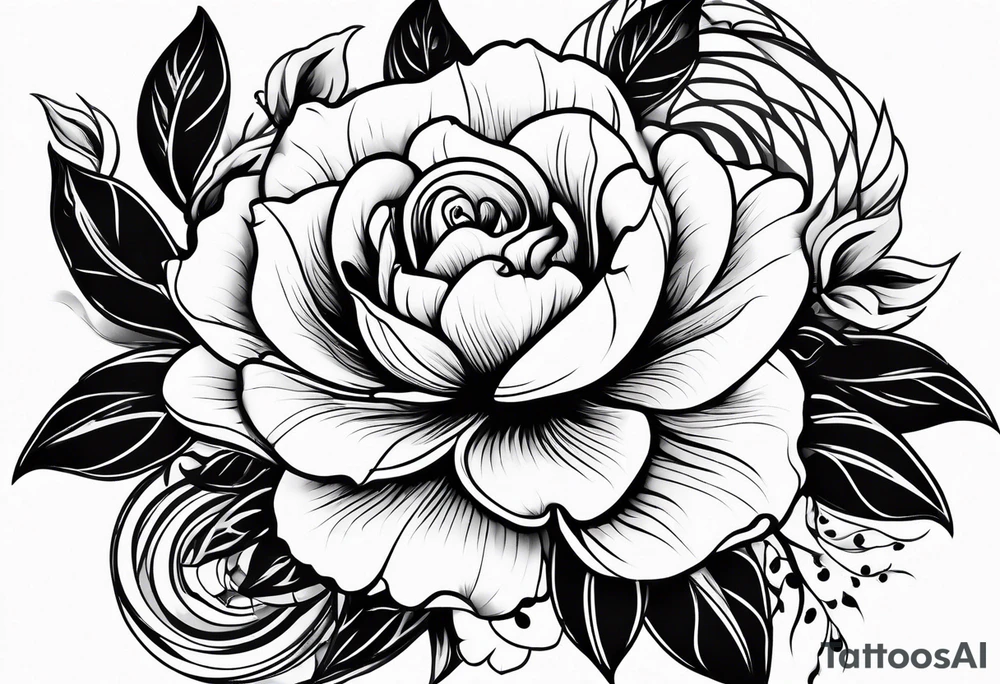 flower love tattoo idea