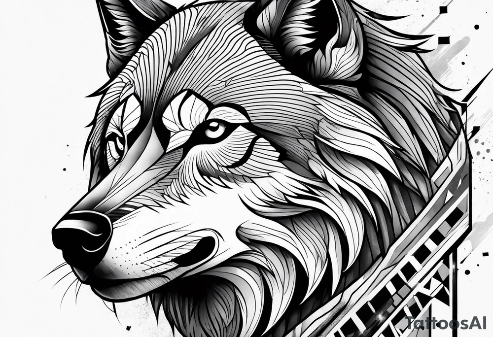 Wolf forearm tattoo idea