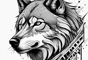 Wolf forearm tattoo idea